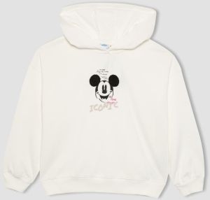 DEFACTO Girls Disney Mickey & Minnie Relax Fit Hooded Sweatshirt