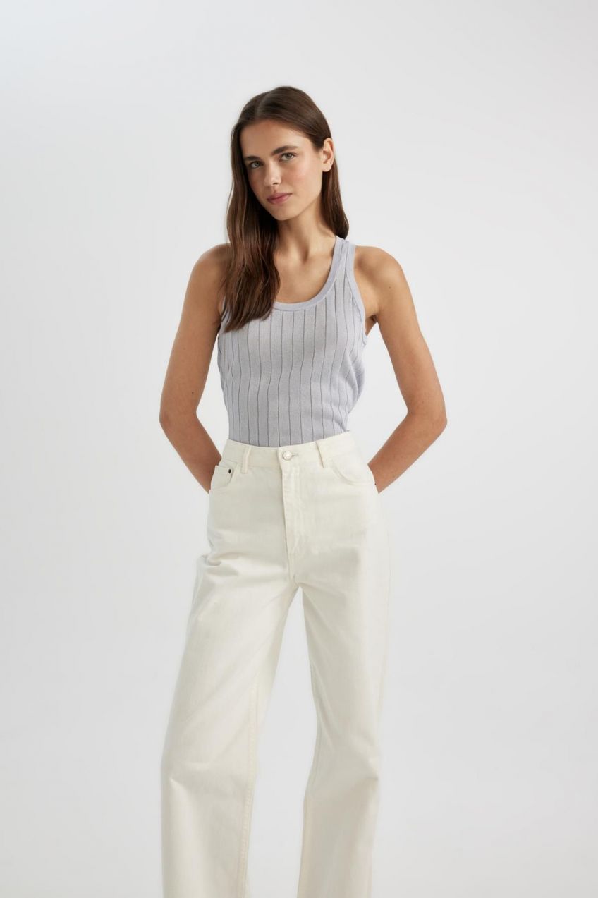 DEFACTO Regular Fit Ribbed Undershirt