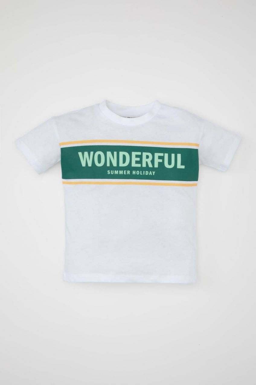 DEFACTO Baby Boy Printed Short Sleeve T-Shirt