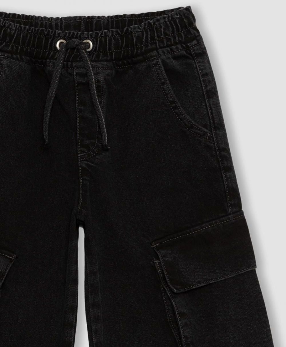 DEFACTO Girls' Wide Baggy Fit Wide Leg Jeans