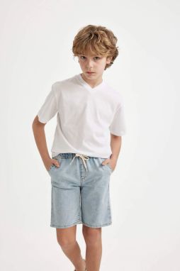 DEFACTO Boy's V-Neck Short Sleeve T-Shirt