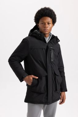 DEFACTO Fit Water Repellent Slim Fit Hooded Heated Parka