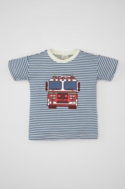 DEFACTO Baby Boy Vehicle Printed Short Sleeve T-Shirt