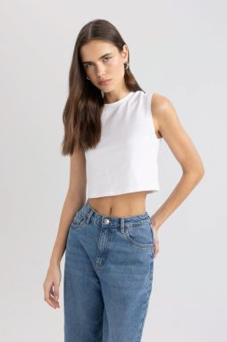 DEFACTO Crop Crew Neck Undershirt