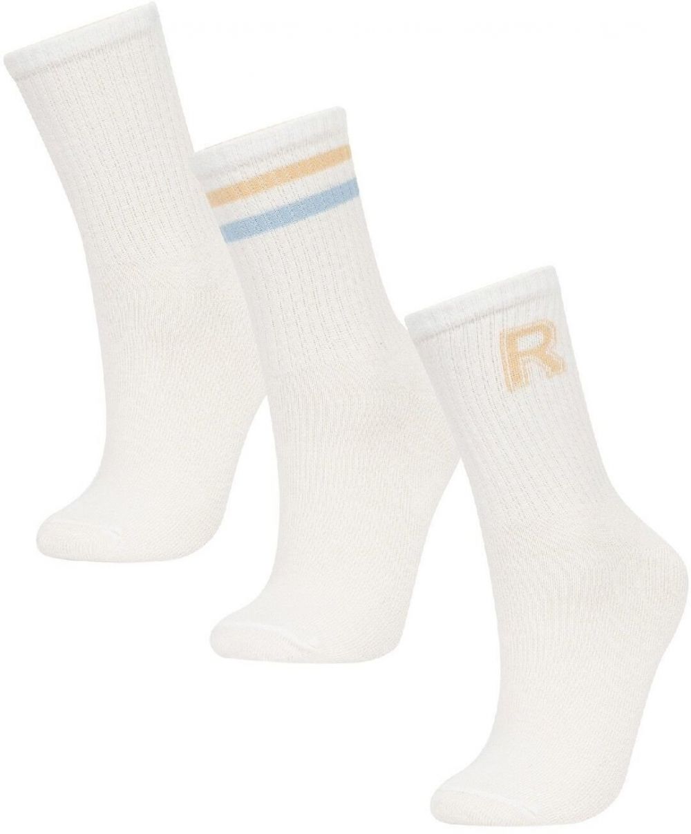 DEFACTO Girls 3-Pack Cotton Long Socks