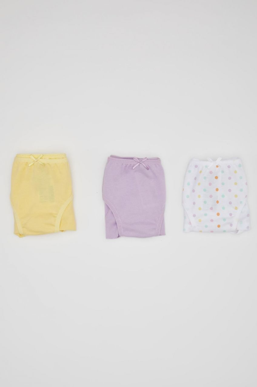 DEFACTO Girl's Cotton 3-Piece Slip Panties