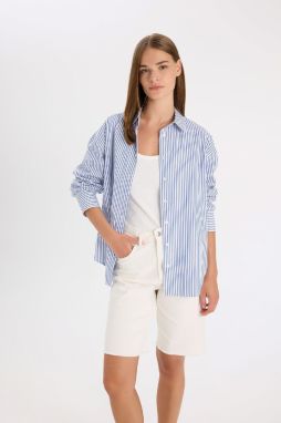 DEFACTO Oversize Fit Poplin Long Sleeve Shirt