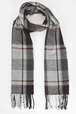 DEFACTO Men's Plaid Patterned Woven Scarf