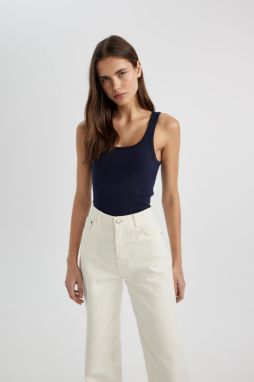 DEFACTO Slim Fit Round Neck Ribbed Camisole Undershirt