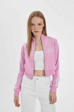 DEFACTO Cool Fitted Printed Zippered Sweatshirt