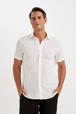 DEFACTO Regular Fit Polo Neck Cotton Short Sleeve Shirt