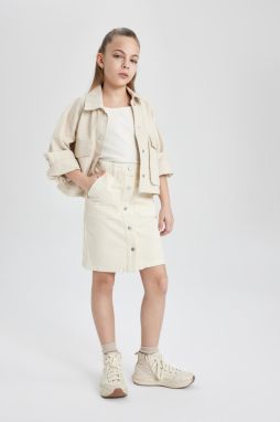 DEFACTO Girl's Buttoned Skirt