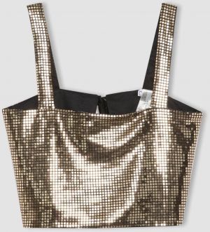 DEFACTO Fitted Square Collar Sequined Fabric Undershirt