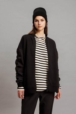 DEFACTO Oversize Fit College Collar Bomber Cardigan