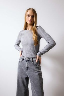 DEFACTO Fitted Crew Neck Long Sleeve T-Shirt