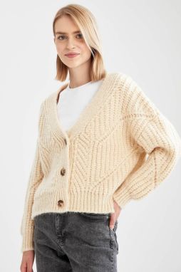 DEFACTO Regular Fit V-Neck Cardigan