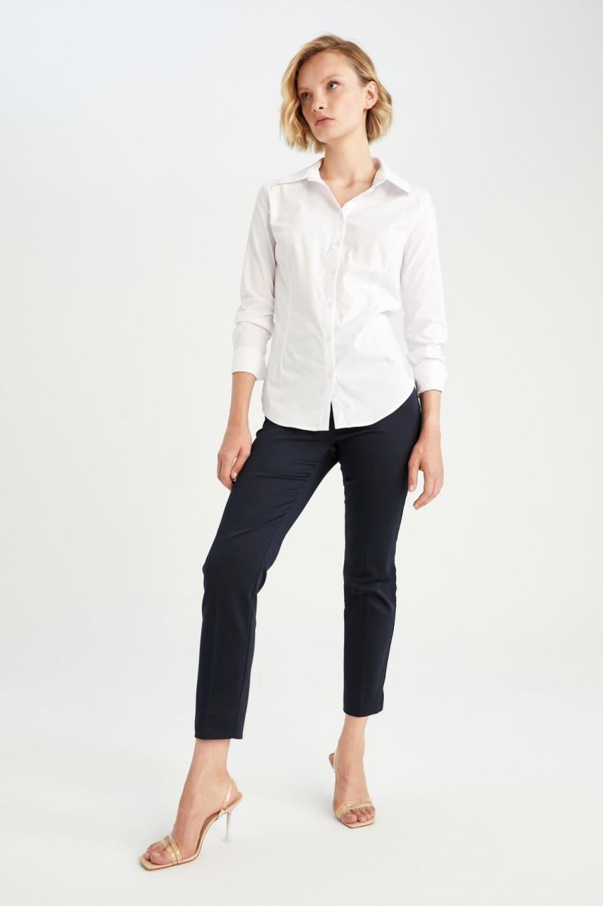 DEFACTO Valentina Cigarette Straight Leg Satin Trousers
