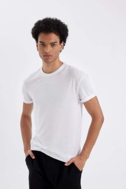 DEFACTO Long Muscle Fit Crew Neck Basic Short Sleeve T-Shirt