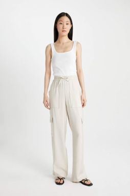 DEFACTO Wide Leg Pocket High Waist Wide Leg Long Length Trousers