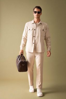 DEFACTO Regular Fit Polo Neck Long Sleeve Shirt Jacket