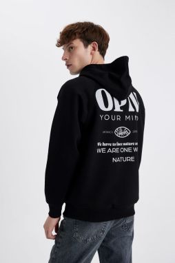 DEFACTO Oversize Fit Back Printed Hooded Sweatshirt
