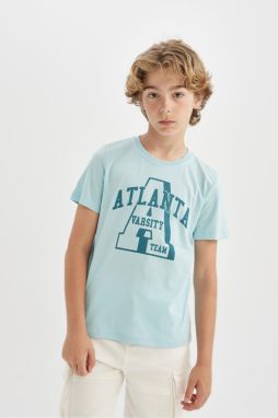 DEFACTO Boy's Crew Neck Printed Short Sleeve T-Shirt