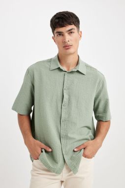 DEFACTO Relax Fit Cotton Short Sleeve Shirt