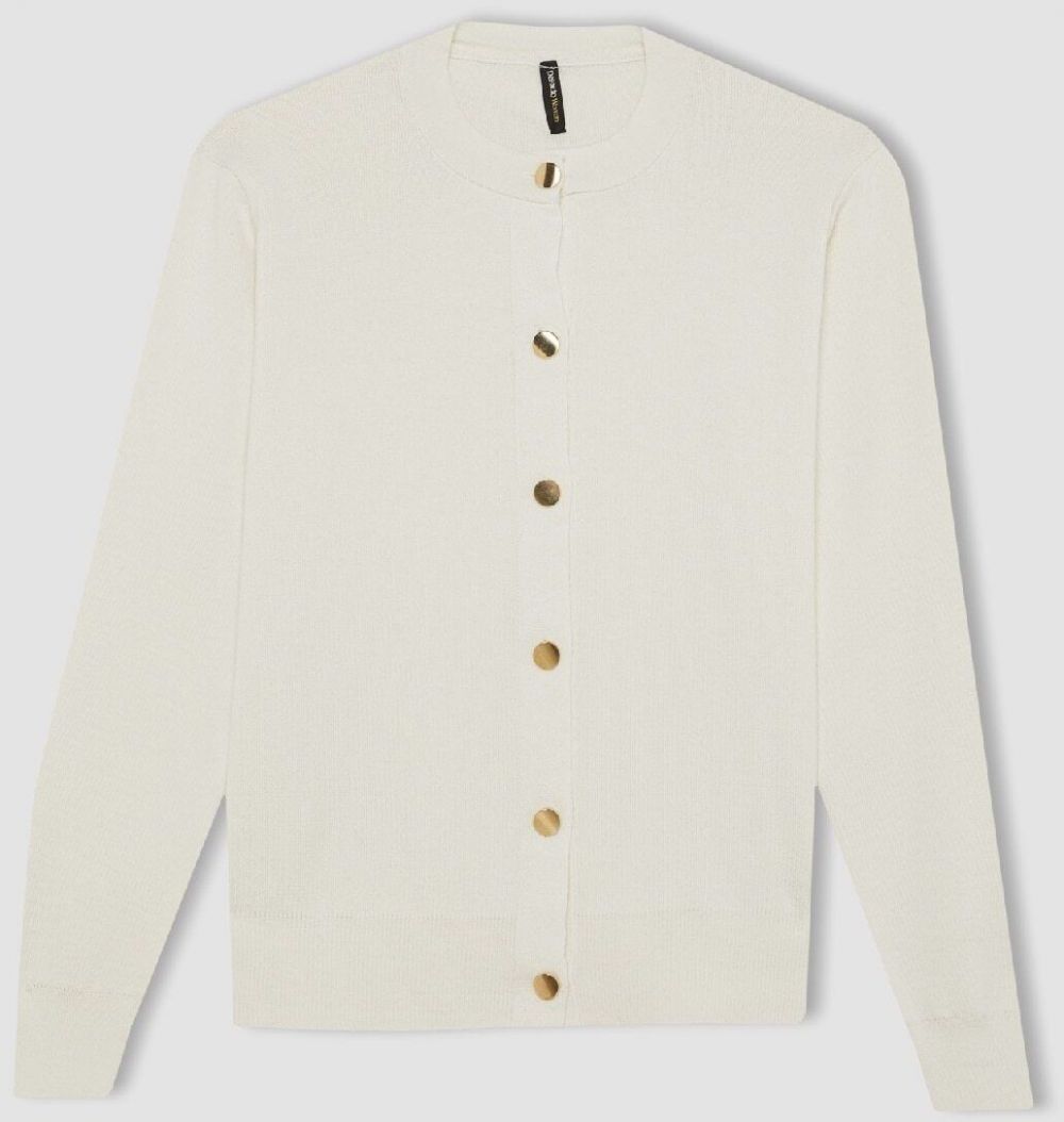 DEFACTO Regular Fit Crew Neck Cardigan