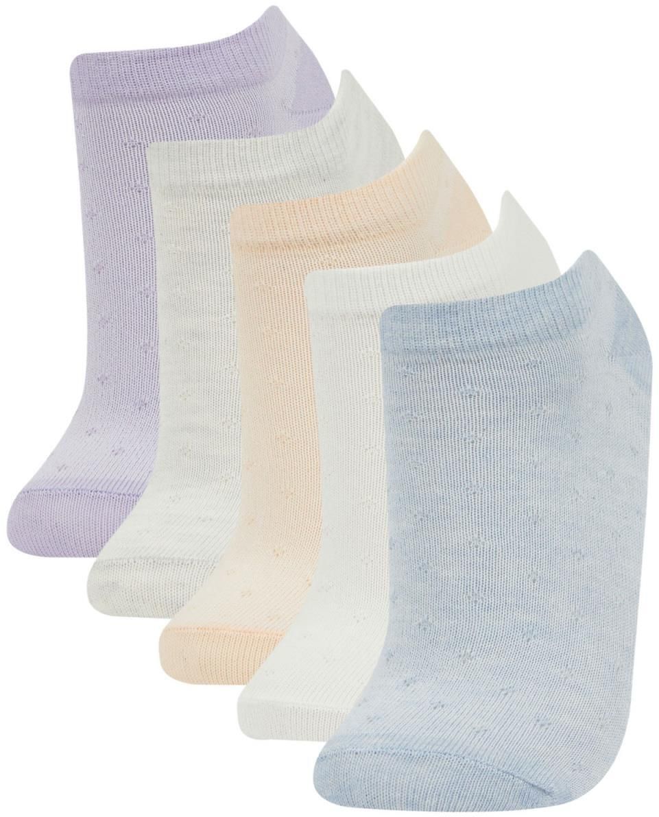 DEFACTO Girl's 5-Piece Cotton Booties Socks