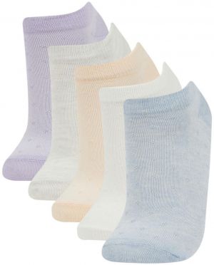 DEFACTO Girl's 5-Piece Cotton Booties Socks