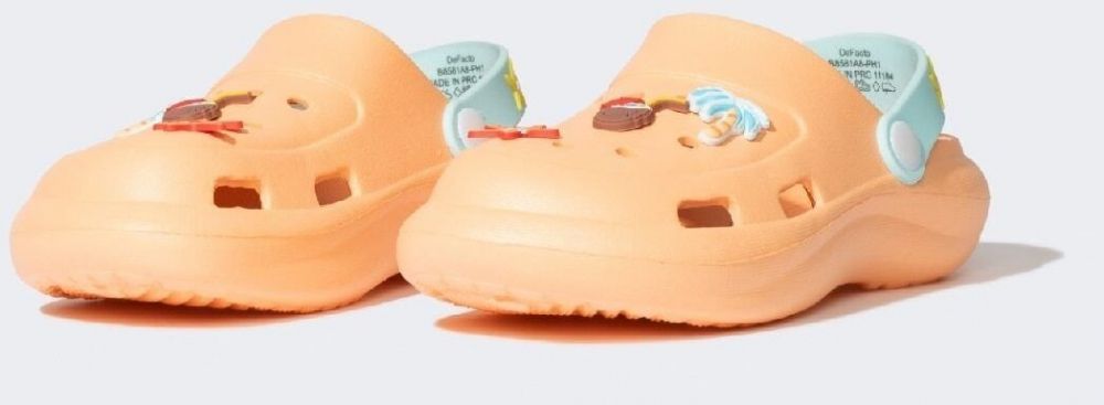 DEFACTO Girls Single Strap High Sole Slippers
