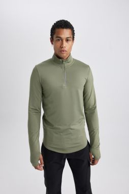 DEFACTO Fit Slim Fit Stand Collar T-Shirt A3963ax23wn