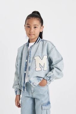 DEFACTO Girl's Bomber Jean Jacket