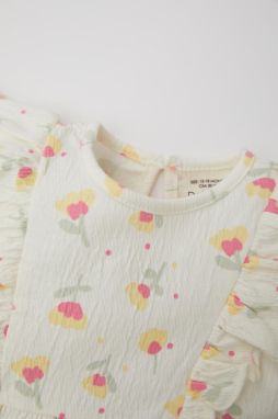 DEFACTO Baby Girl Floral Short Sleeve Dress