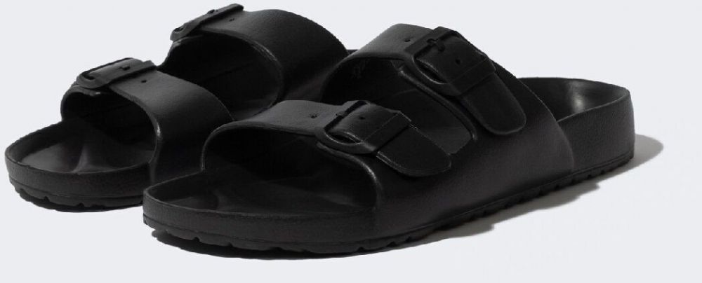 DEFACTO Men's Flat Sole Double Band Eva Slippers