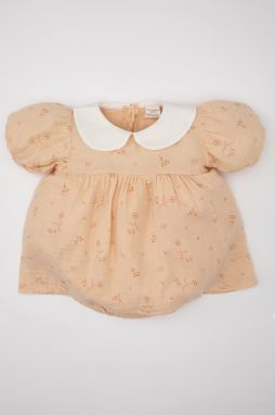 DEFACTO Baby Girl Newborn Floral Muslin Jumpsuit