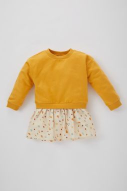 DEFACTO Baby Girl Floral Long Sleeve Dress