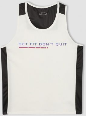 DEFACTO Fit Slim Fit Printed Crew Neck Athlete Undershirt