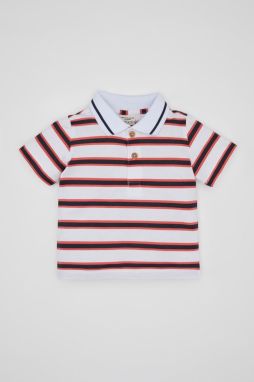 DEFACTO Baby Boy Striped Pique Short Sleeve Polo T-Shirt
