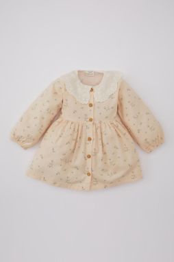 DEFACTO Baby Girl Long Sleeve Twill Dress