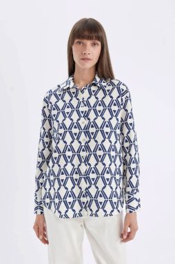 DEFACTO Oversize Fit Patterned Long Sleeve Shirt