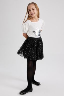 DEFACTO Girl's Black Tulle Skirt
