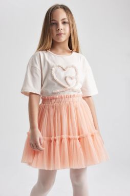 DEFACTO Girl's Short Sleeve T-Shirt