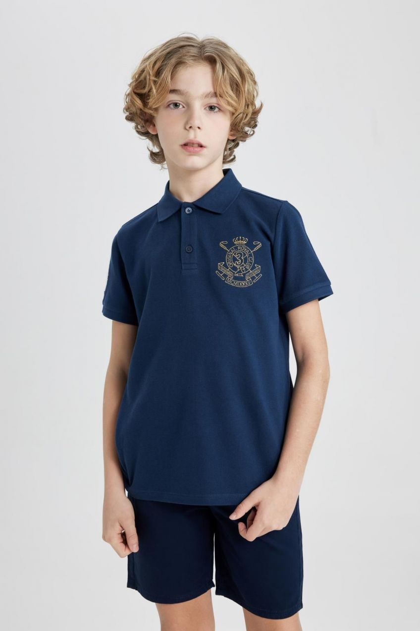DEFACTO Boys Pique Short Sleeve Polo T-Shirt
