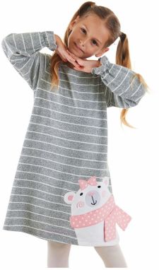 Denokids Teddy Bear Girl Striped Dress
