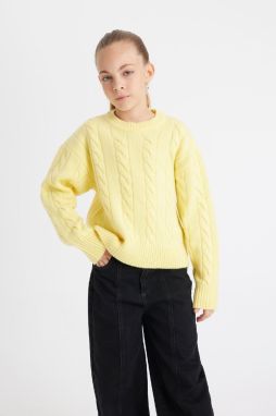 DEFACTO Girl's Crew Neck Sweater