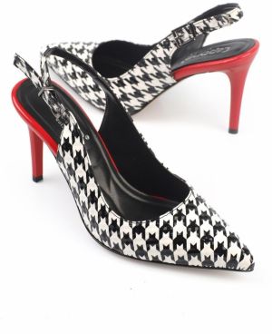 Capone Outfitters Women's Open Back Medium Heel Shoes