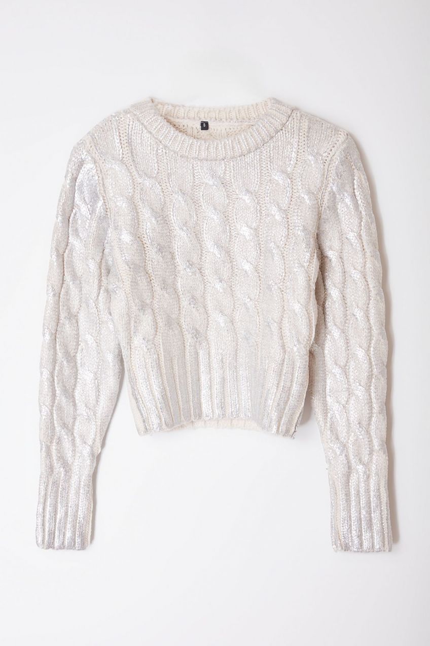 Trendyol Stone Foil Printed Knitwear Sweater