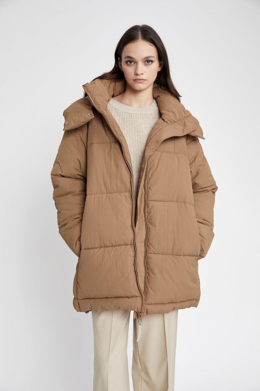 DEFACTO Waterproof Relax Fit Hooded Down Jacket