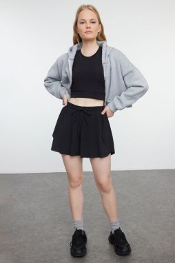 Trendyol Black 2 Layered Tights Inside Knitted Sports Shorts